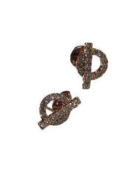 HERMÈS Finesse 18K Pink Gold Chaine d'Ancre Diamond Earrings